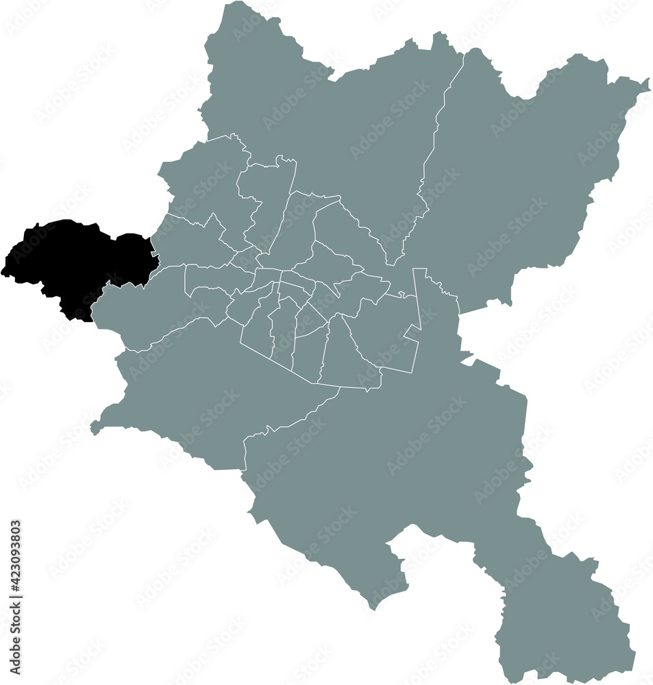 Black location map of the Sofian Bankya district inside the Bulgarian city of Sofia, Bulgaria Black location map of the Sofian Bankya district inside the Bulgarian city of Sofia, Bulgaria