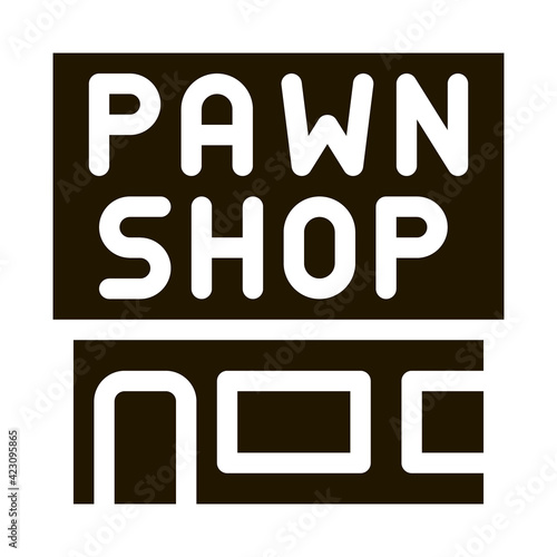 appearance of pawnshop icon Vector Glyph Illustration