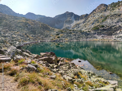 Landscape with Musalenski lakes  Rila mountain  Bulgaria