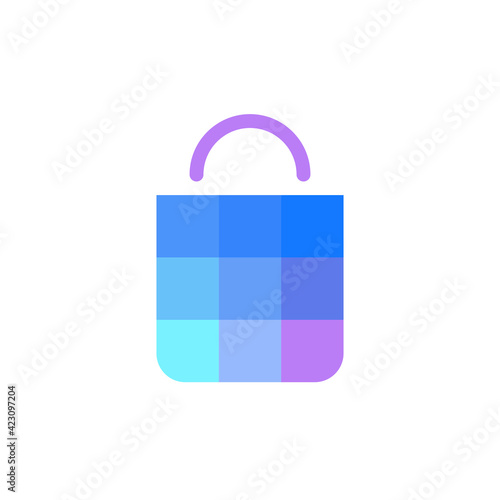 Shopping bag color gradient - Vector icon
