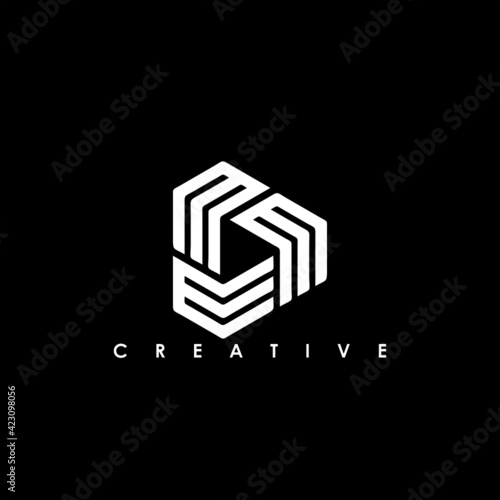 MEM Letter Initial Logo Design Template Vector Illustration