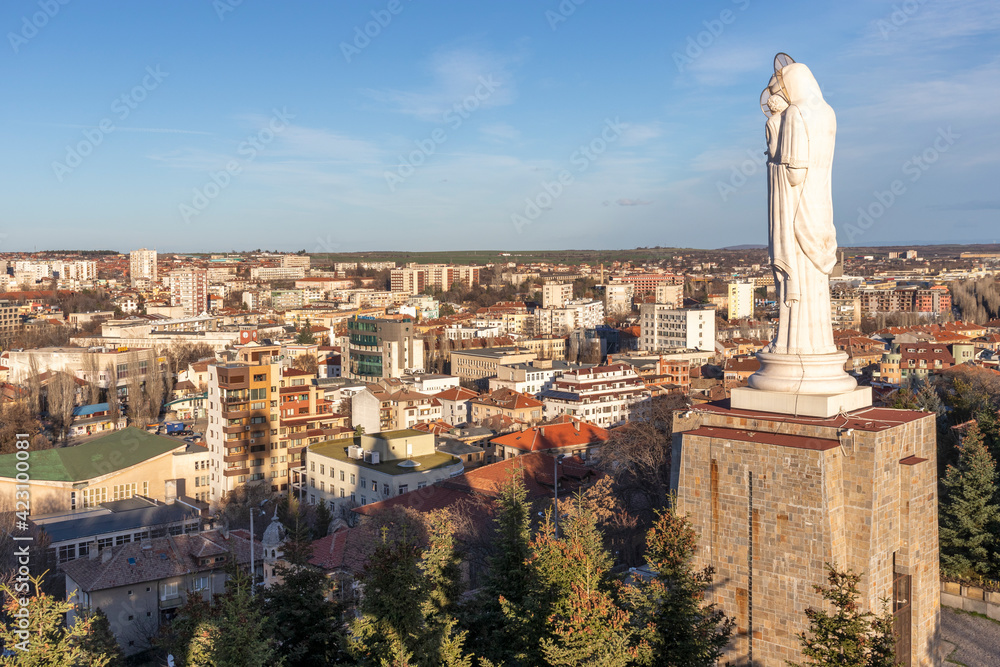 The biggest Monument of Virgin Mary in Haskovo, Bulgaria