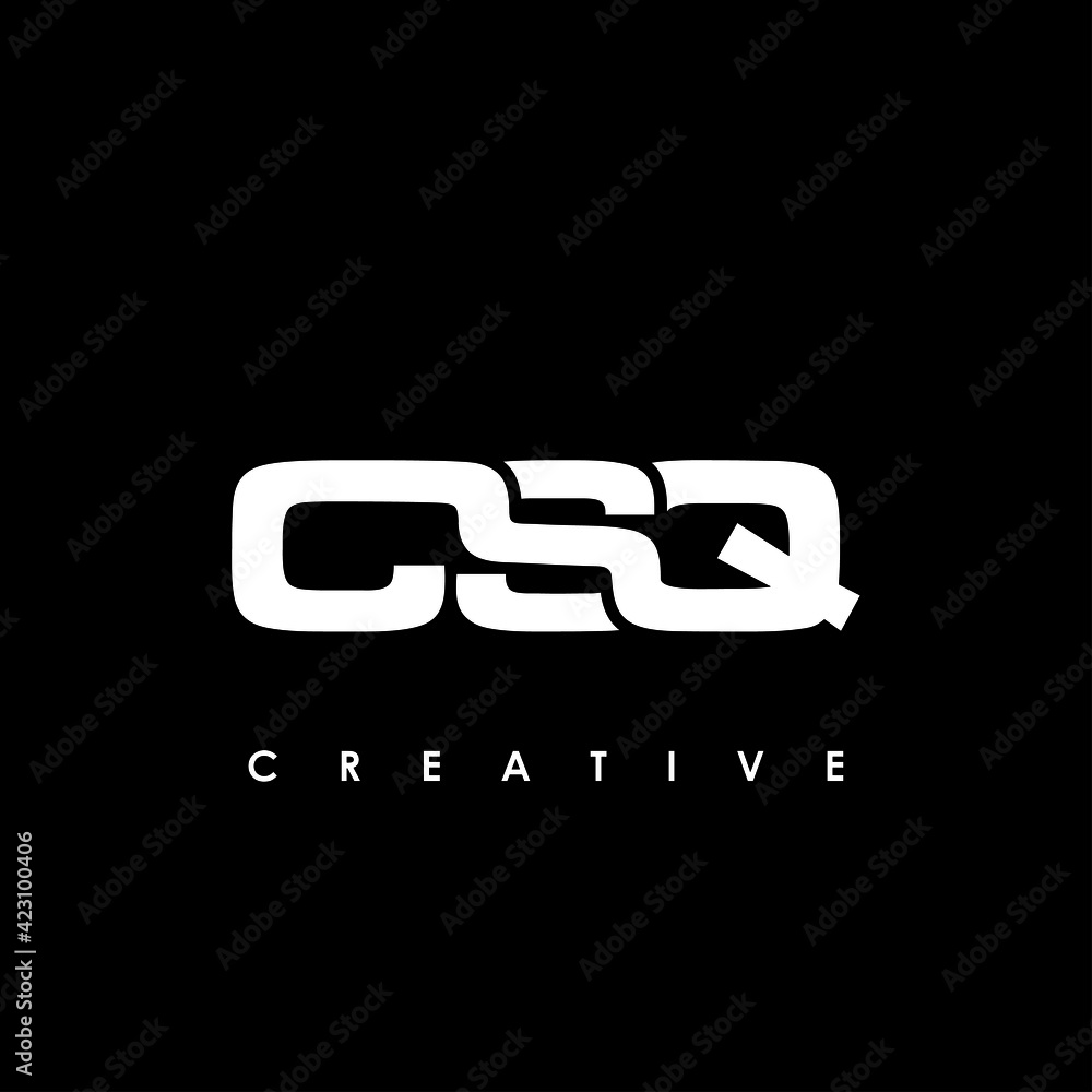 CSQ Letter Initial Logo Design Template Vector Illustration