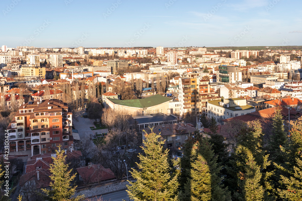Panoramic view of City of Haskovo, Bulgaria