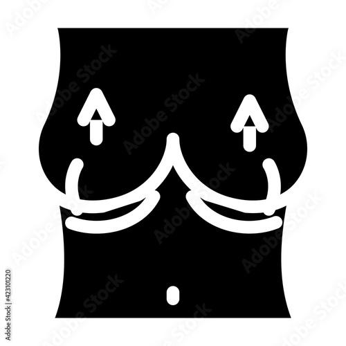 breast lift icon Vector Glyph Illustration