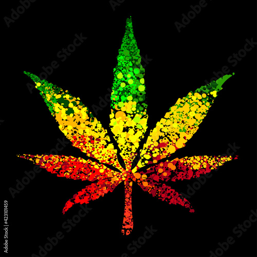 print Marijuana leaf