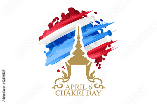 April 6, Chakri Day vector illustration. Suitable for greeting card, poster and banner.