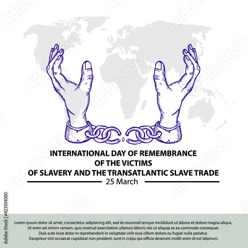 international day of remembrance of the victims of slavery and the transatlantic slave trade, poster and banner