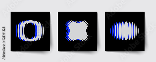 Set of modern abstract geometric shapes. Trendy minimal graphic elements for your unique design.