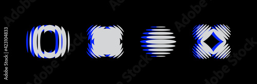 Set of modern abstract geometric shapes. Trendy minimal graphic elements for your unique design.