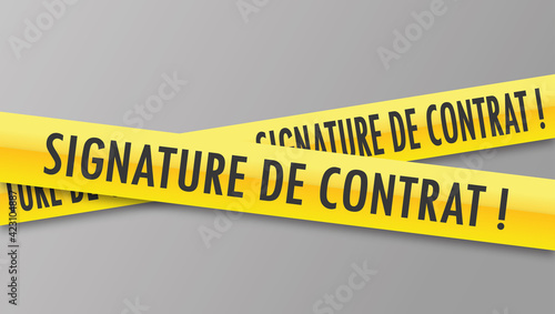 Logo signature de contrat.