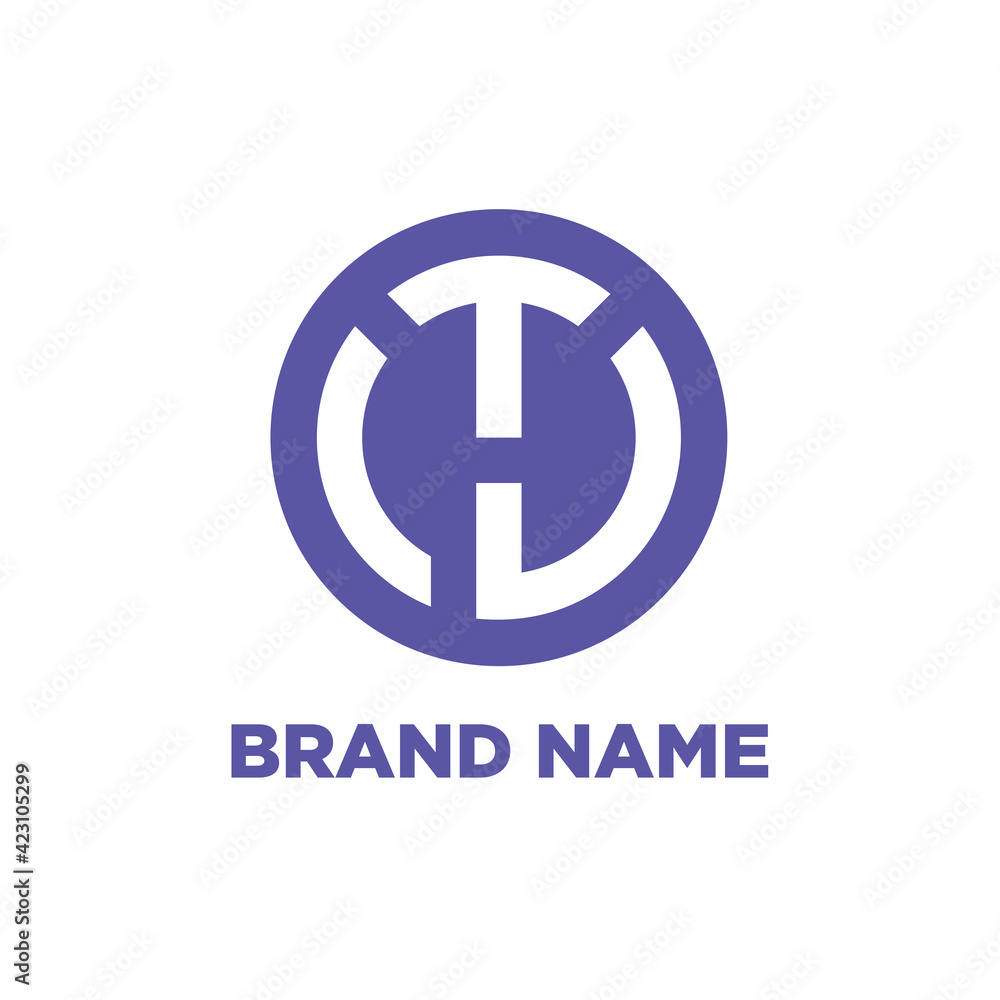 Obraz premium CTU letter inside circle shape logo design vector