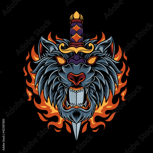 Tiger head tattoo