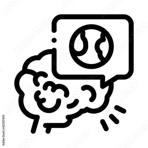 stroke due atherosclerosis line icon vector illustration