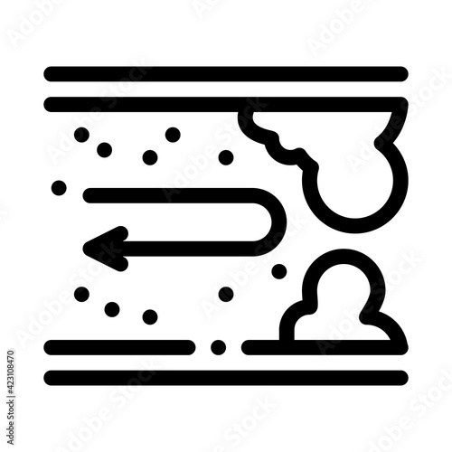 return blood in vessel line icon vector illustration