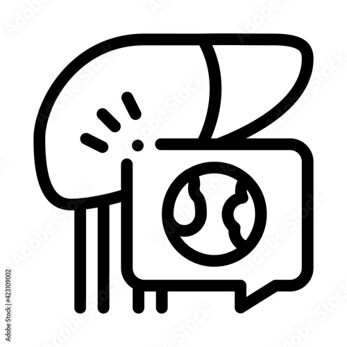 liver atherosclerosis line icon vector illustration sign