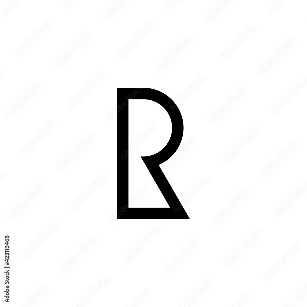 Modern creative elegant, unique artistic black and white color. letter R logo icon vector Modern creative elegant, unique artistic black and white color. letter R logo icon vector
