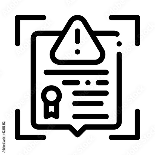 false license line icon vector illustration sign
