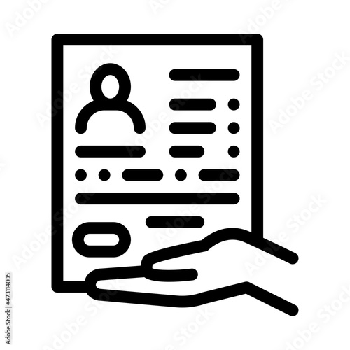 questionnaire for license line icon vector illustration