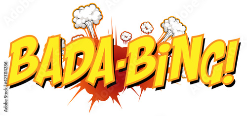 Comic speech bubble with bada-bing text