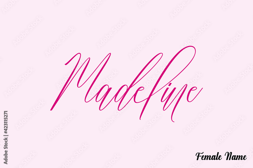 Peyton-Female Name Calligraphy Dork Pink Color Text On Pink Background