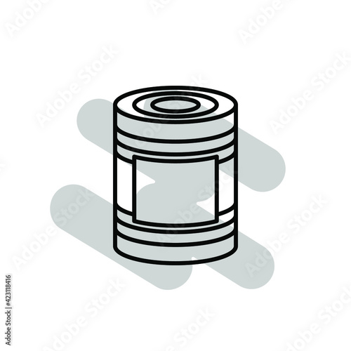 Illustration Vector graphic of tin can icon