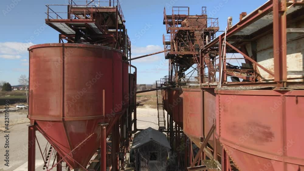 Drones fly through a gravel pit Drones fly through a gravel pit