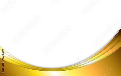 Abstract gold curve shape design for template