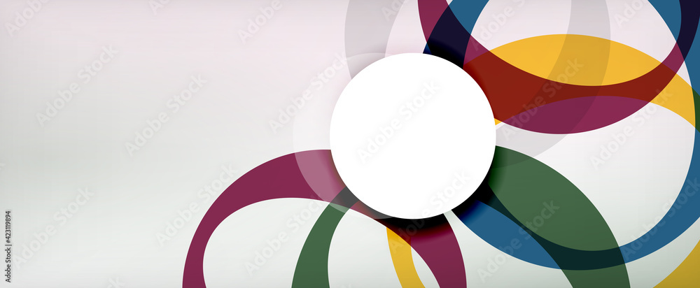 Ring geometric shapes, o letter repetition wallpaper. Abstract background for business or technology presentations, internet posters or web brochure covers Ring geometric shapes, o letter repetition wallpaper. Abstract background for business or technology presentations, internet posters or web brochure covers