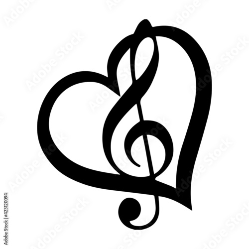 treble clef illustration