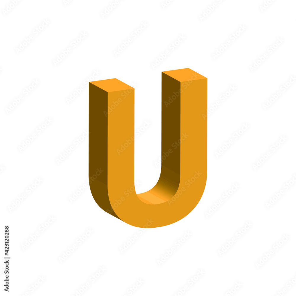 3D Text of Orange alphabet. Big letter . Isolated on white background. clip art illustration vector 3D Text of Orange alphabet. Big letter . Isolated on white background. clip art illustration vector