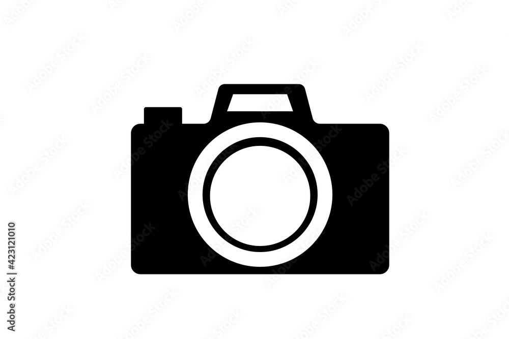 camera icons set in flat style. 