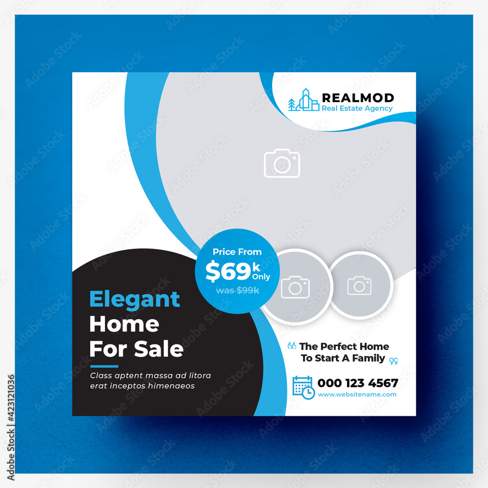 Real Estate Social Media Banner Template Real Estate Social Media Banner Template