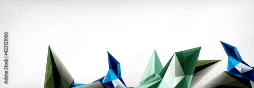 Vector 3d triangles and pyramids abstract background for business or technology presentations, internet posters or web brochure covers