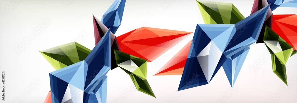 Vector 3d triangles and pyramids abstract background for business or technology presentations, internet posters or web brochure covers Vector 3d triangles and pyramids abstract background for business or technology presentations, internet posters or web brochure covers