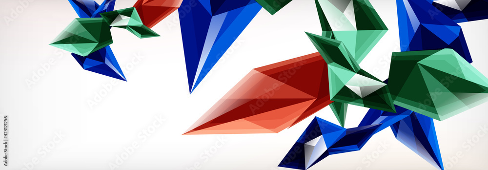 Vector 3d triangles and pyramids abstract background for business or technology presentations, internet posters or web brochure covers Vector 3d triangles and pyramids abstract background for business or technology presentations, internet posters or web brochure covers