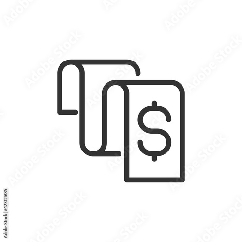 Tax line icon.