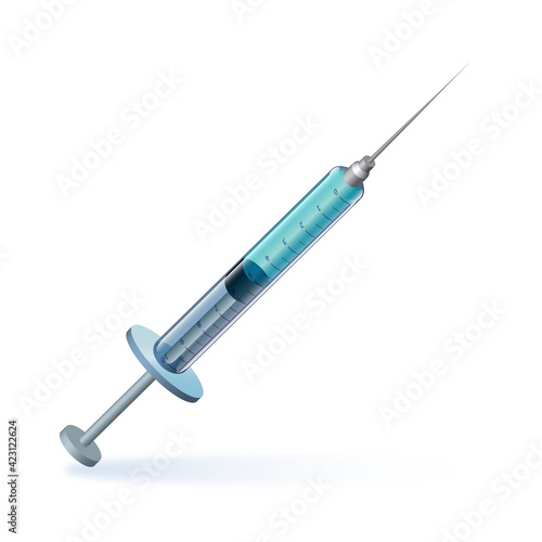 Vaccine 3d illustration against virus