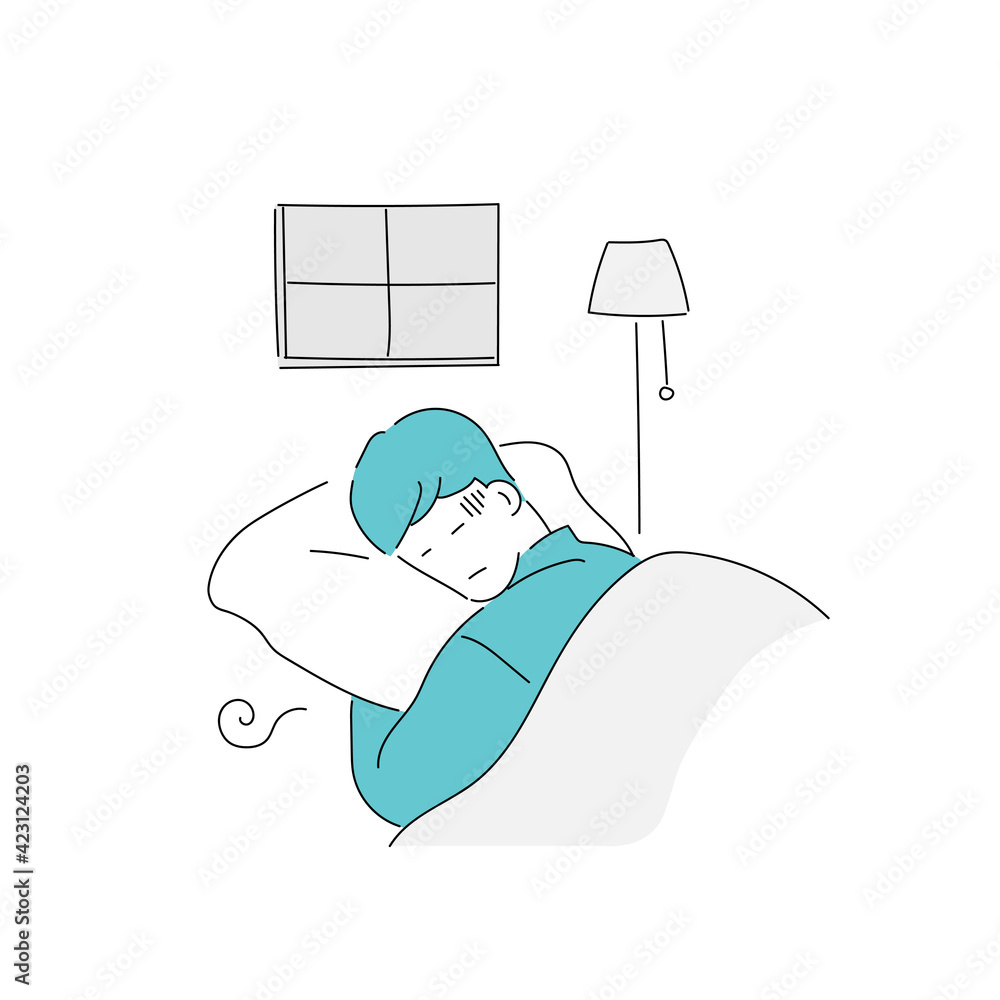 不眠症の男性のイラスト Stock Vector Adobe Stock 不眠症の男性のイラスト Stock Vector Adobe Stock