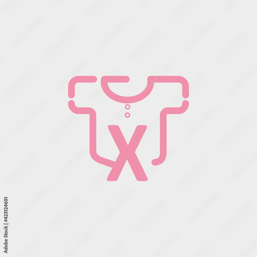 logo letter x with t shirt vector design logo letter x with t shirt vector design