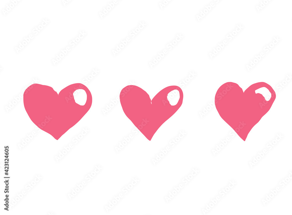 Heart and love illustration line art for template with black and red color. Heart and love illustration line art for template with black and red color.