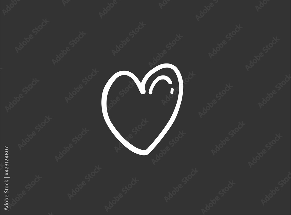 Basic RGB Heart illustration line art for template with black and red color. Basic RGB Heart illustration line art for template with black and red color.