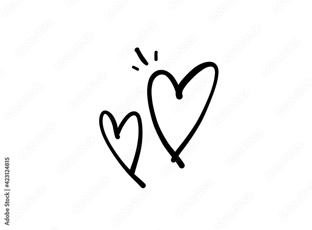 Basic RGB Heart illustration line art for template with black and red color. Basic RGB Heart illustration line art for template with black and red color.