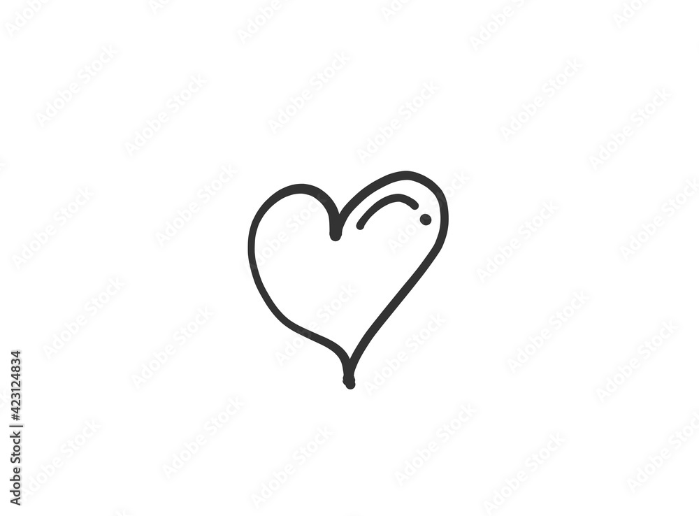 Basic RGB Heart illustration line art for template with black and red color. Basic RGB Heart illustration line art for template with black and red color.