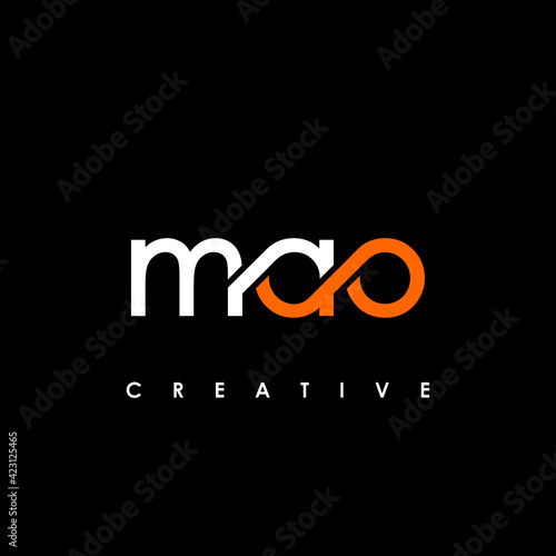 Tableau sur toile MAO Letter Initial Logo Design Template Vector Illustration