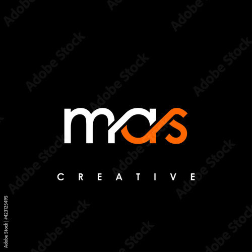 MAS Letter Initial Logo Design Template Vector Illustration