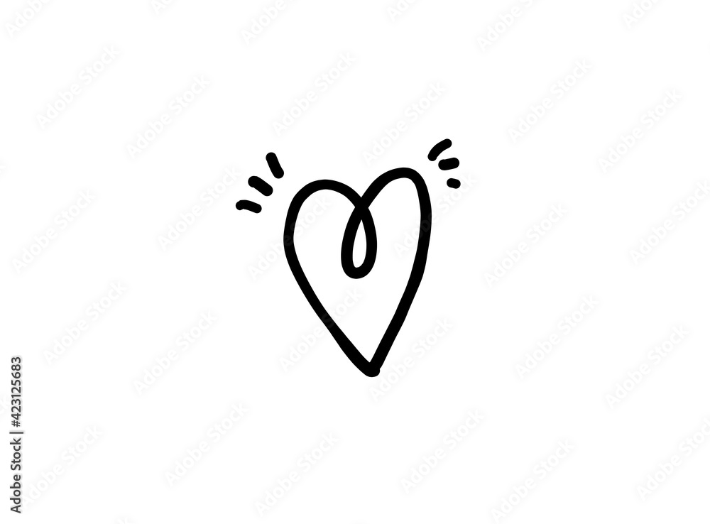 Basic RGB Heart illustration line art for template with black and red color. Basic RGB Heart illustration line art for template with black and red color.
