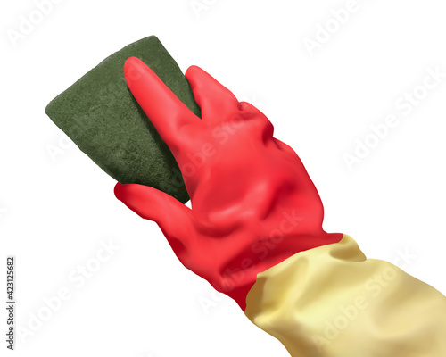 Surface cleaning with sponge
