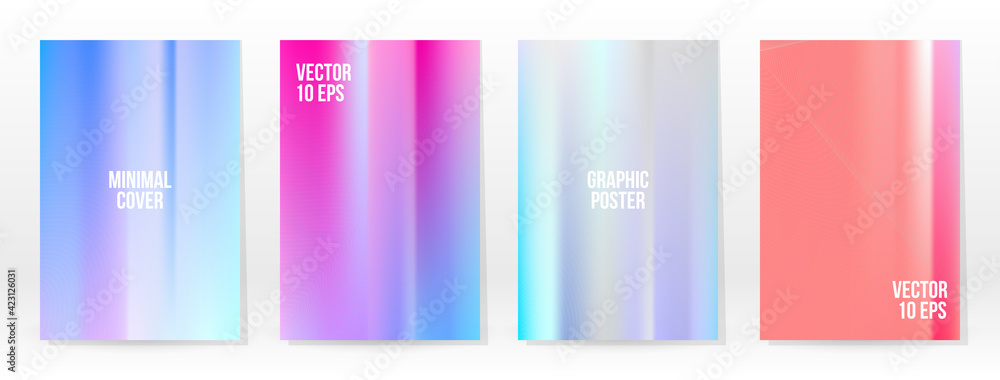 Holographic Poster Set Iridescent Technology Cover