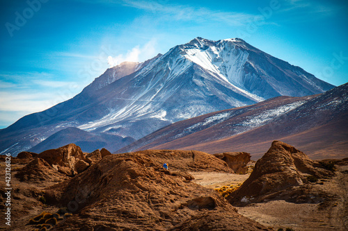 volcano in bolivia, altiplano, Ollagüe